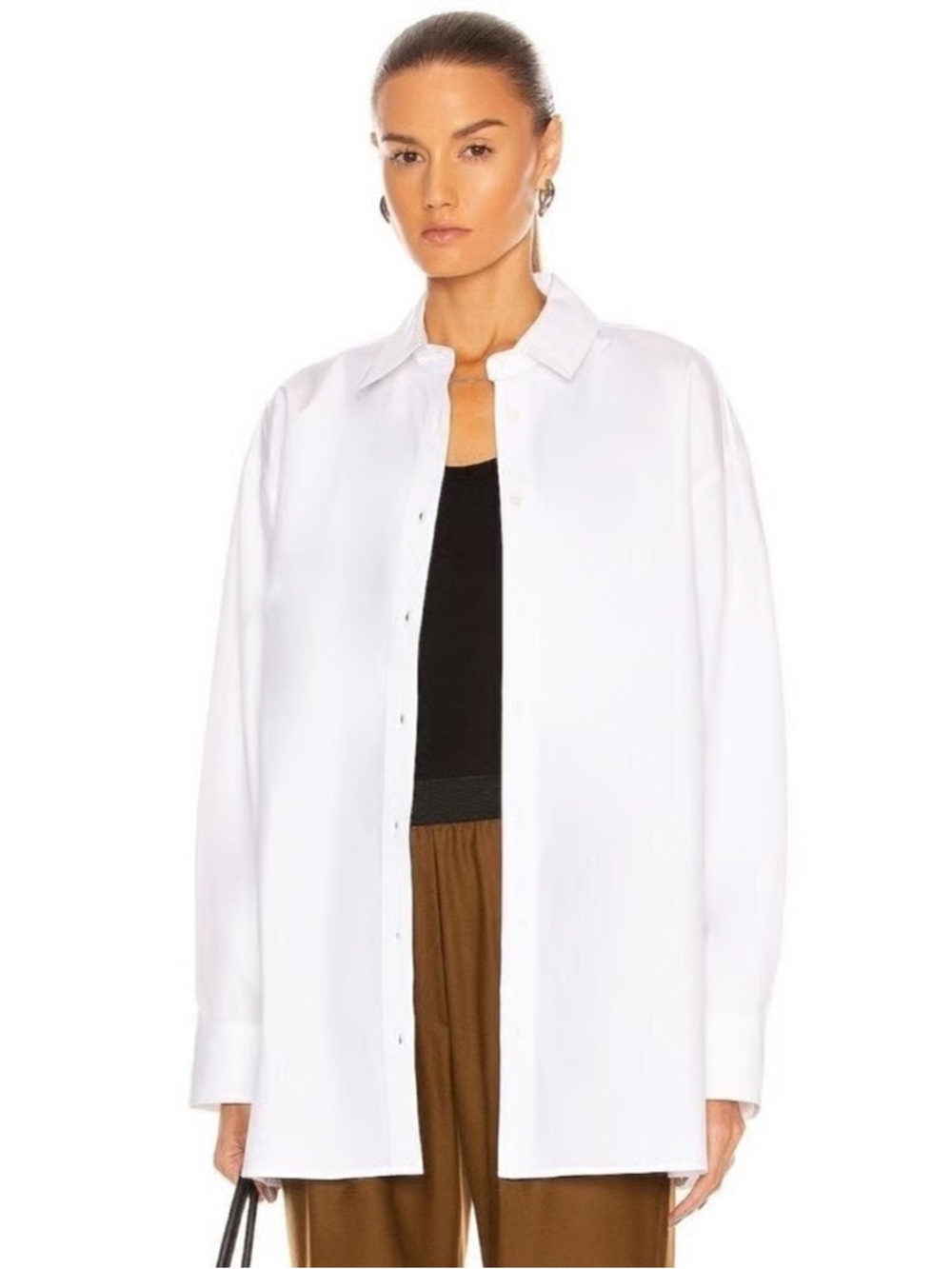LOULOU Studio Espanto white button down oversized shirt